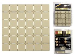 Набор ковриков для ванны 6шт 13X13cm MSV Quadro бежевые