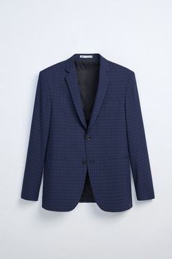 Пиджак ZARA Синий в клетку 4480/548/400.