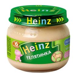 Heinz пюре телятинка, 6+мес. 80г