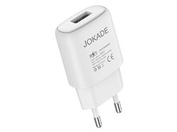 Jokade Wall Charger Single Port 3A Zuochong, White