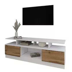 cumpără Comodă TV Smartex (16524) Т9 160cm TV Alb+Stejar inchis în Chișinău 