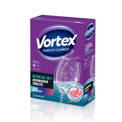 Таблетки для посудомоечных машин Vortex All in 1, 60 шт.