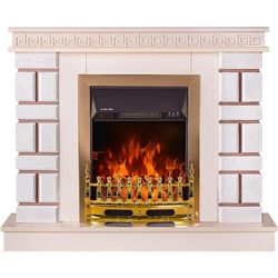 купить Камин электрический ArtFlame Nazarii mini & Galileo gold, 874x1080x245 mm, Jasmin в Кишинёве 