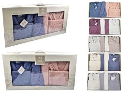 cumpără Textile de casă Promstore 57080 Set de baie NewHome Alfa: 2 halate, 2 prosoape 50x90+2buc, 90X150cm, Damson Cream în Chișinău 