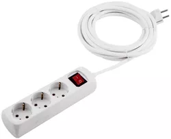 купить Удлинитель электрический Beorol 0280018 Удлинитель 3-контактный 3 м 16 А 250 В с выключателем в Кишинёве 