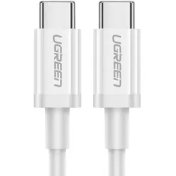 купить Кабель для моб. устройства Ugreen 60520 Cable Type-C 2.0 to Type-C 2.0 5A 60W 2m, White, US300 в Кишинёве 