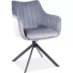 купить Стул Signal Azalia velvet czarny stel/szary bluvel 14 в Кишинёве 