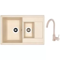купить Мойка кухонная со смесителем Dr.Gans Astra 760K + SanDonna F 7073 bej в Кишинёве 