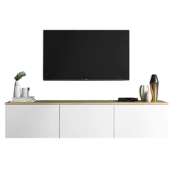 cumpără Comodă TV Trendy Neon, Alb 160x35x32cm în Chișinău 