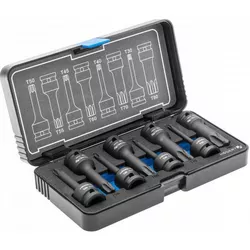 купить Набор головок, бит, насадок Hoegert HT6R002 насадки ударные TORX, T30-T80, 1/2", 8 предм. CrMo в Кишинёве 
