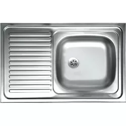 cumpără Chiuvetă bucătărie Sanitec EC416D masca anticalcar. inox 50*80 - 0.6(430) în Chișinău 
