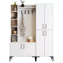 cumpără Mobilă pentru antreu Trendy Viyana DA, Alb, 150x200x35cm (GTR001367) în Chișinău 