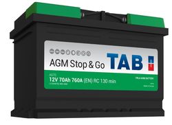 купить Автомобильный аккумулятор TAB AGM Stop&Go 70Ah 760EN 278x175x190 -/+ (L3 AGM) в Кишинёве 