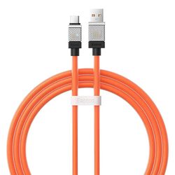 купить Кабель для моб. устройства Baseus CAKW000707 CoolPlay Series USB-A to Type-C 2.4A 12W 2m, Orange в Кишинёве 