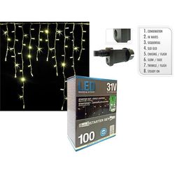 cumpără Ghirlandă Promstore 35793 Огни новогодние Сосульки 100LED тепл-бел, 3mx10cm, расст în Chișinău 