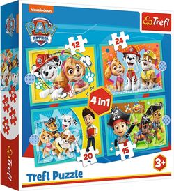 cumpără Puzzle Trefl R25E /18/19 (34346) 4  în 1 Echipa de patrulare a cățelușilor în Chișinău 