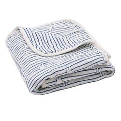 cumpără Lenjerie de pat pentru copii Jollein 521-511-68008 Paturica Muslin Miffy Stripe Navy, 75x100cm în Chișinău 