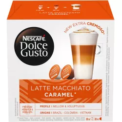 cumpără Cafea Nescafe Dolce Gusto Latte Macchiato Caramel 168,8g (16capsule) în Chișinău 