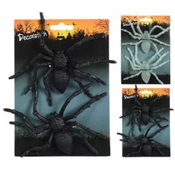 cumpără Decor Promstore 43771 Set Paianjeni Halloween 2buc, 13cm, 2culori, plastic în Chișinău 