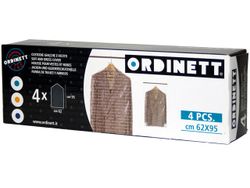 Set huse pentru haine 4buc 62X95cm Ordinett transparent, din polietilena