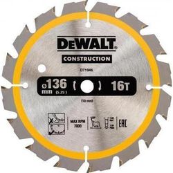 купить Диск отрезной DeWalt DT1946-QZ Дисковая пила 136x10 мм 16 зубьев в Кишинёве 
