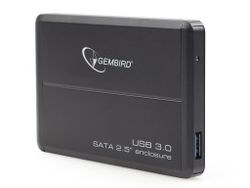 2.5" SATA HDD External Case miniUSB3.0, Aluminum Black, Gembird "EE2-U3S-3"