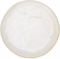 купить Тарелка Promstore 36660 de servire 27cm Reactiv Glaze Brown Rim, ceramica в Кишинёве 