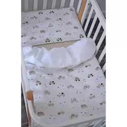 cumpără Lenjerie de pat pentru copii Veres 153.1.29 Сменная постель Бежевые Машинки 90x110/40x60 (3ед.) în Chișinău 