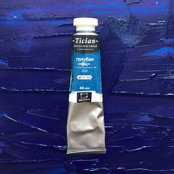 Масляная краска Tician, Голубая "ФЦ", 46 мл