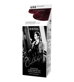 Краска для волос, ESTEL Celebrity, 125 мл., 6/65 - Бургундский