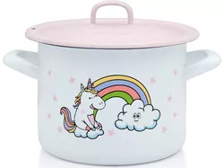 cumpără Cratiță Promstore 54149 Cratita emailata Unicorn 14cm, 1.5l, capac din metal în Chișinău 