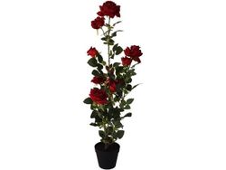 Floare artificiala "Tufa de trandafiri" 95cm, in ghiveci