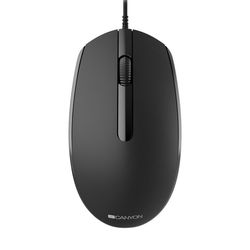 Mouse Canyon M-10, Optical, 1000dpi, 3 buttons, Ambidextrous, Black, USB