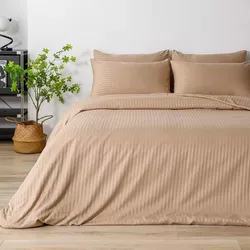 купить Домашний текстиль Relaxe Home 023377 Lenjerie de pat Stripe Dreams (Hotel Collection) 200x220 Euro, Capucino в Кишинёве 