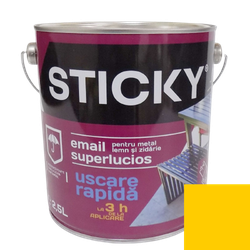 STICKY Эмаль Быстросохнущая Жёлтая 2,5 л