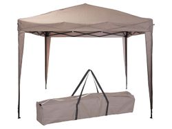 Cort pavilion 3X3X2.45m maro, poliester
