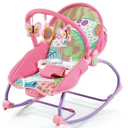 купить Детское кресло-качалка Baby Mix LCP-BR212-049 P Лежачок розовый в Кишинёве 