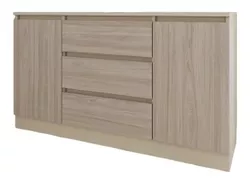 cumpără Comodă Smartex (16236) Т4 180cm Ivory+Stejar Deschis în Chișinău 