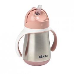 Поильник-термос с трубочкой Beaba Pink 250 ml