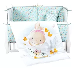 cumpără Lenjerie de pat pentru copii PernaMea Set lenjerie 8 piese Baby+ Little Bunny (PM.100262/14) în Chișinău 