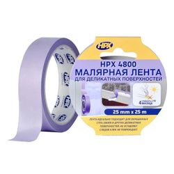 HPX 4800 Лента малярная для деликатных поверхностей УФ-стабильна + 60 С