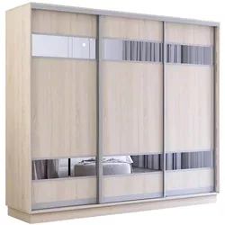 купить Шкаф Mobildor-Lux Раздвижные двери Fox из ДСП с зеркальными элементами (240x60x220 см, высота) Sonoma в Кишинёве 