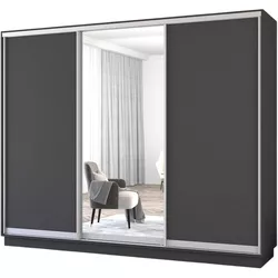 cumpără Dulap Mobildor-Lux Fox uși glisante din oglindă și PAL (290x60x240H cm) Anthracite în Chișinău 