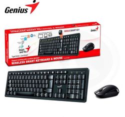 Wireless Keyboard & Mouse Genius Smart 8200, 12Fn keys, Spill resistant, 1xAAA/1xAA, Black