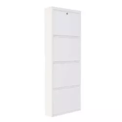 купить Полка для обуви Trendy Locking 4 Piece Metal-White, 50x136x15cm в Кишинёве 