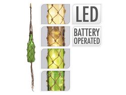 Светильник подвесной "Бутылка в сетке" 5LED, D7cm, H29cm 4цв