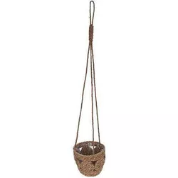 купить Цветочный горшок Promstore 44553.2 Кашпо плетенное подвесное D18cm H16cm в Кишинёве 