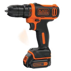 Drill/Driver Black+Decker (BDCD12K-QW) 10.8V Li-Ion 1.5 Ah + Kitbox, LED, 0-550 rpm, 26 Nm