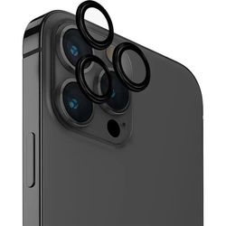 купить Стекло защитное для смартфона UNIQ Optix Aluminium Camera Lens Protector for iPhone 15 Pro Max, Black в Кишинёве 