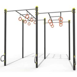 купить Уличный тренажер Copfer PTP729D Двойные турники с кольцами для скалолазания в Кишинёве 